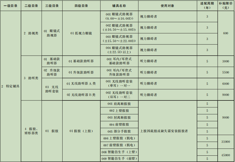 上海市2023年殘疾人輔助器具指導(dǎo)目錄產(chǎn)品征詢 假肢和矯形器